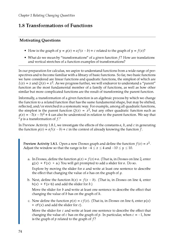 Active Preparation for Calculus - Page 74